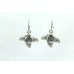 Earrings Silver 925 Sterling Drop Dangle Women Traditional Oxidized Engrave B587